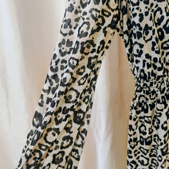 Madison & Hudson Long Sleeve Leopard Print Boho Stretch Lined Dress SZ XL - Picture 10 of 10